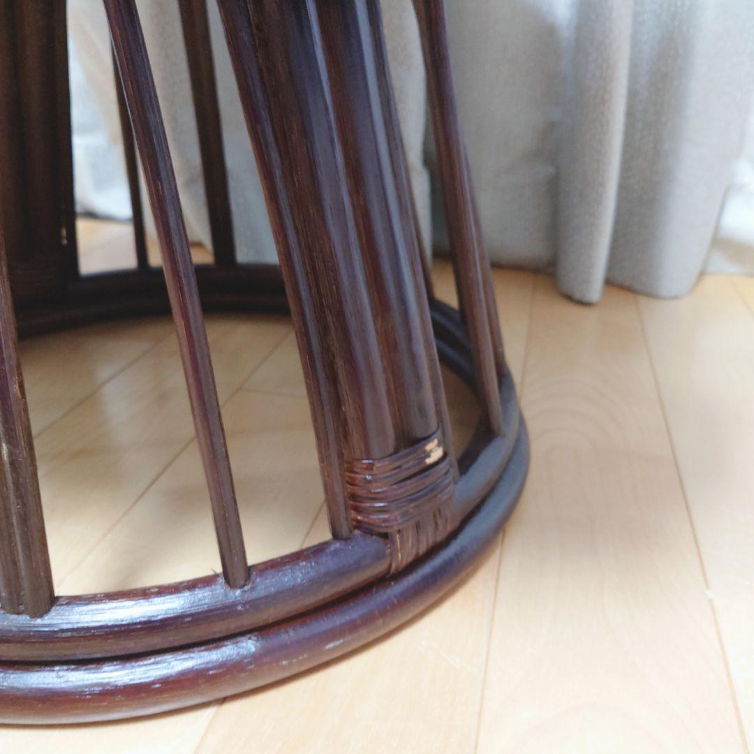 未使用 ラタン 回転椅子 　萩原 　ハイタイプ 籐