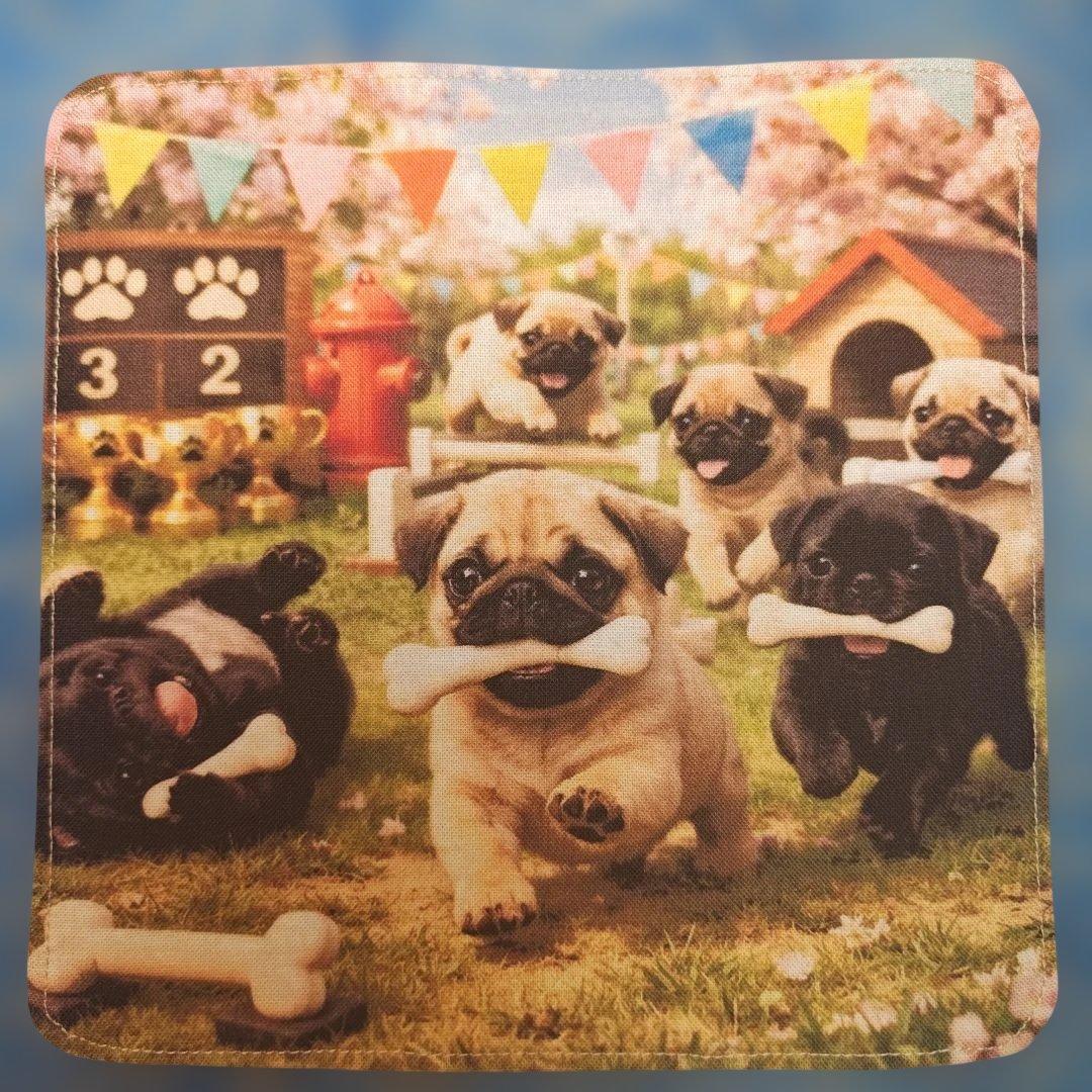 ご確認用　さおりん☆　ハンカチ　わんこさん柄1/19