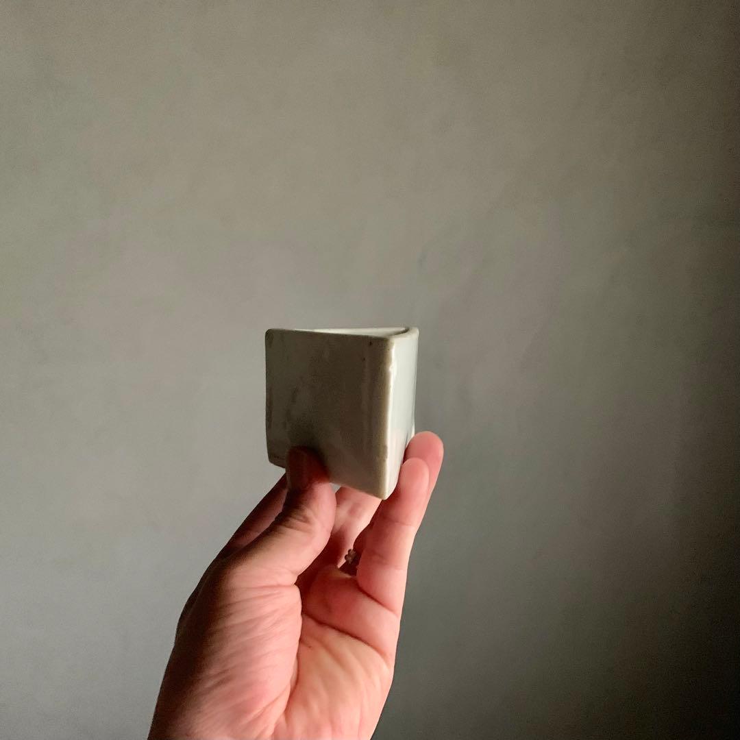 白磁 三角 筆洗 古道具 アンティーク