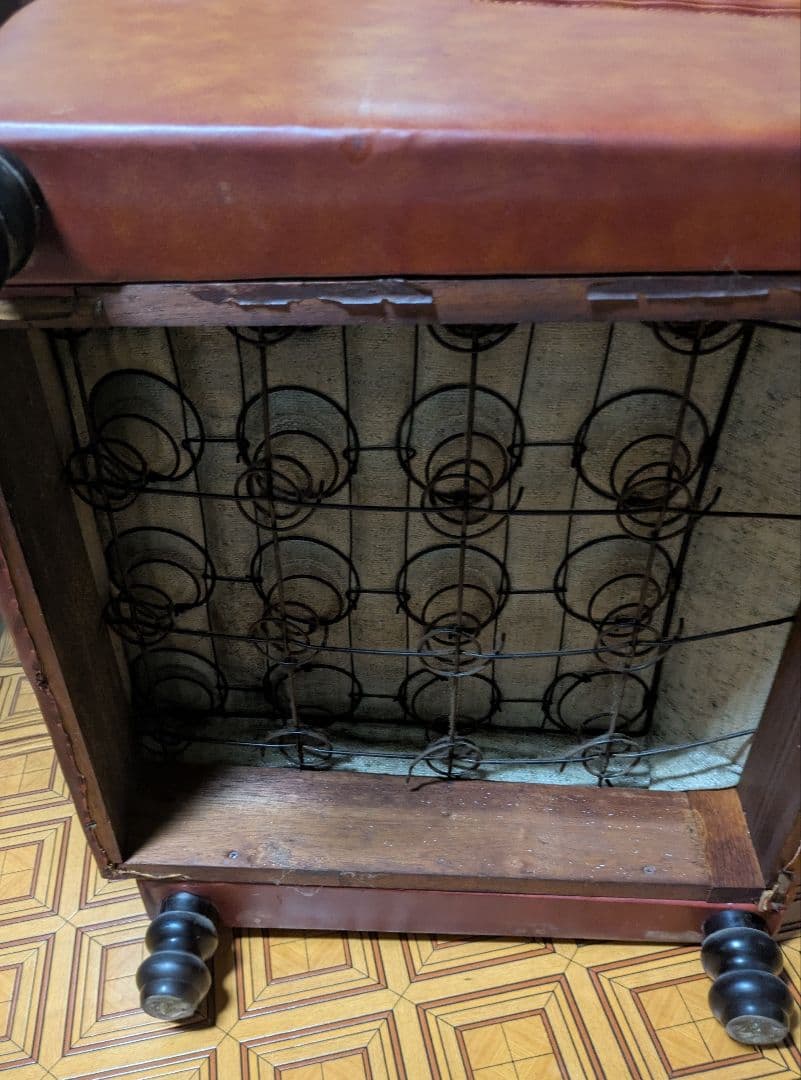 ヴィンテージ　１人掛け　ソファ　革張り【レア】10/4迄出品