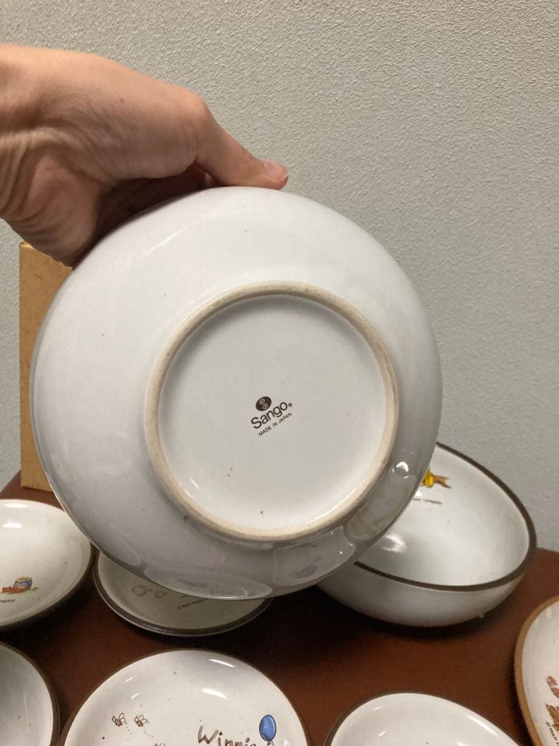 [未使用品]ウィニー ザ　プー　くまのプーさんスープボール　お皿　ペアセット