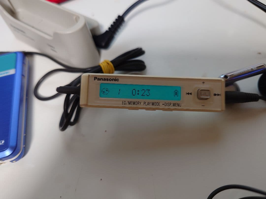 Panasonic ポータブルMDプレーヤー SJ-MJ100 ブルー青 セット