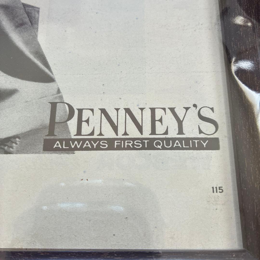未使用美品！PENNEY'S アメリカ ビンテージ 雑誌 切り抜き 額装付き