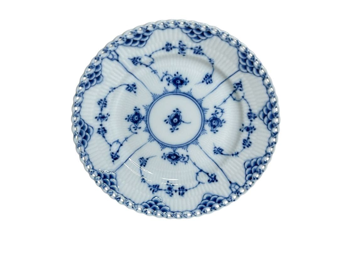 ロイヤルコペンハーゲン ブルーフルーテッド フルレース プレート　17cm