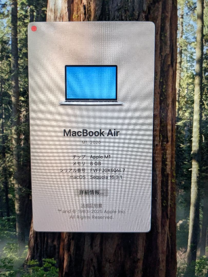 D*F様 美品 MacBookAir OS:sequoia シルバー 13インチ