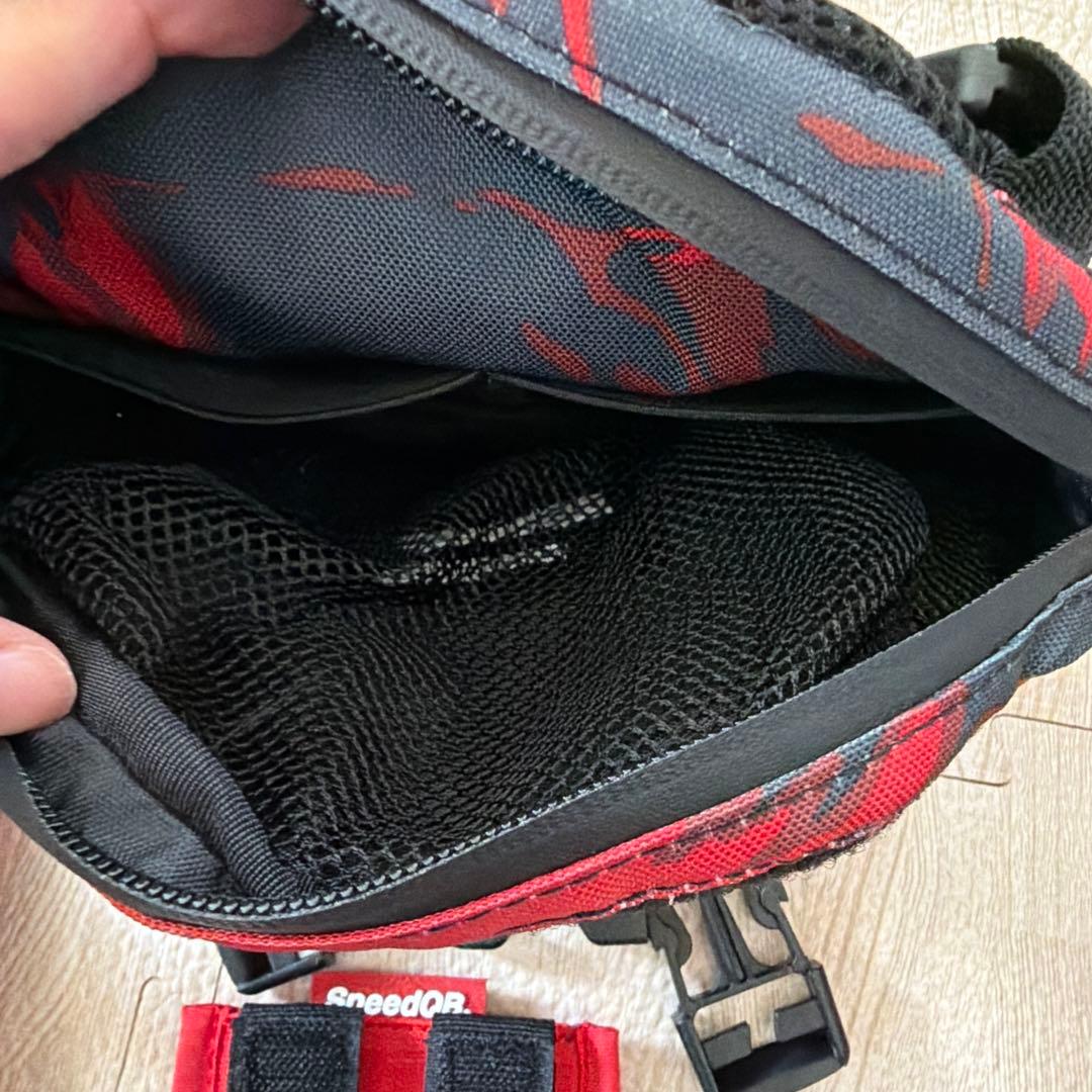 SpeedQB バックパック レッド・ブラック迷彩　サバゲー　リュック　ポーチ