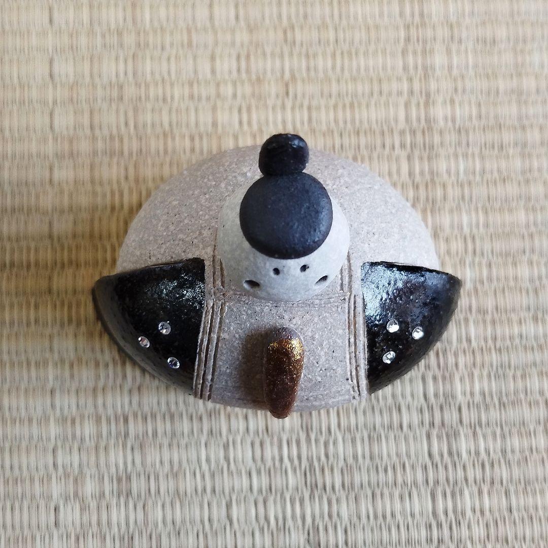 再値下げ【新品・未使用】屏風・ぼんぼり付き　信楽焼　雛人形　ひな祭り