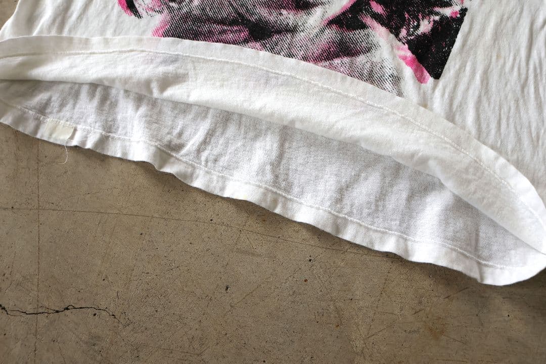 希少 ヴィンテージ ローリングストーンズ ミックジャガー フェイス 顔Tシャツ白