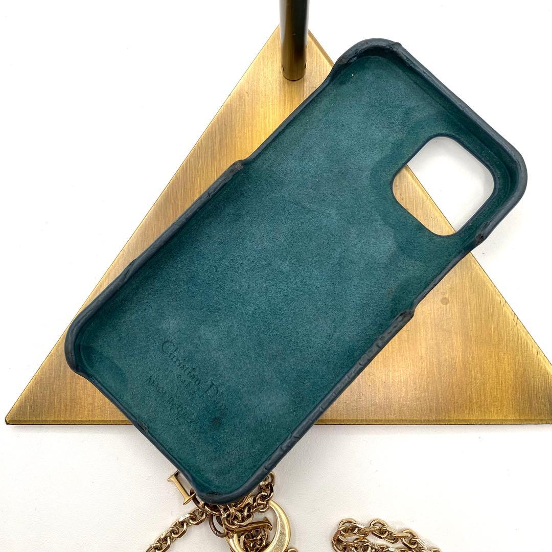 Christian Dior iPhoneケース　カナージュ　チャーム付き