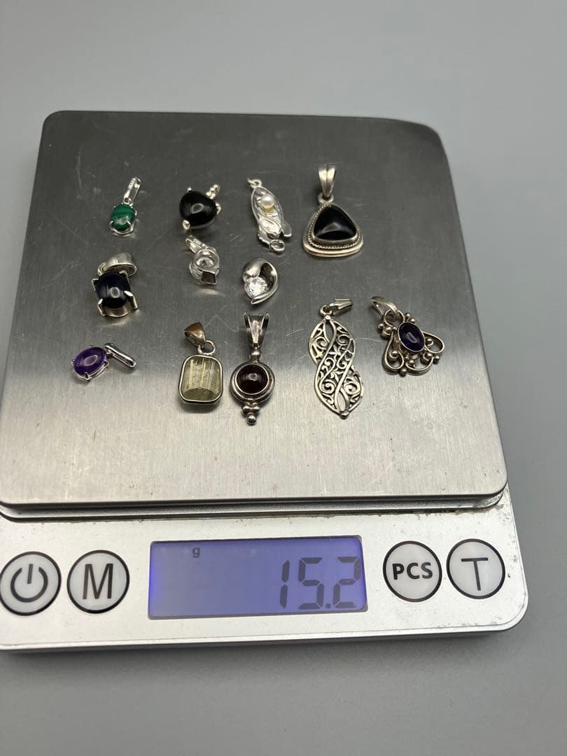 ペンダント　ネックレストップ　12点纏め売り　天然石　SV925 silver