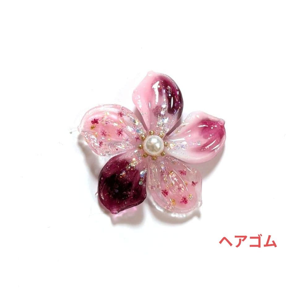 ☆レジンヘアゴム ブローチ☆♡No.813♡