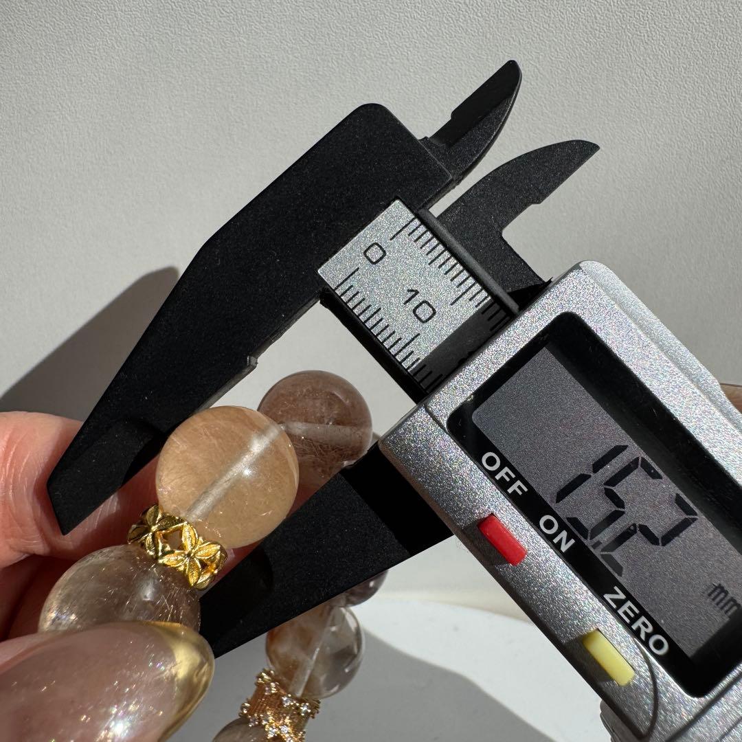 セール　一点物　天然石　ハンドメイドブレス　高品質　サゲニティッククォーツ