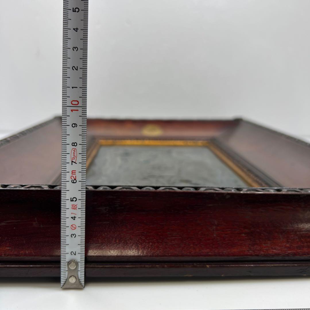 菊紋入　銅製レリーフ額　44.5×38.7×5㎝　東Y7-0501②タトオ