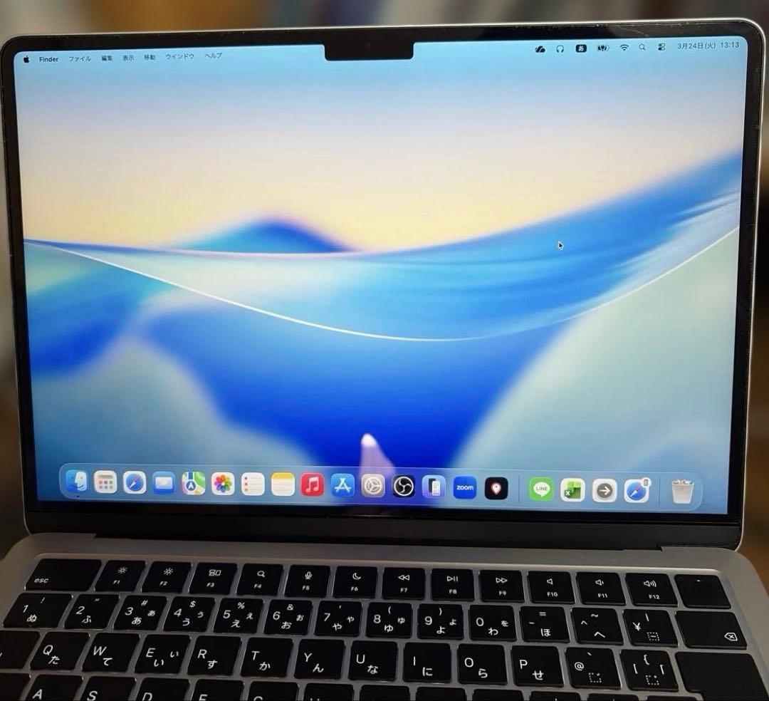 【中古】MacBook Air（M3） 13インチ（16GB・512GB）