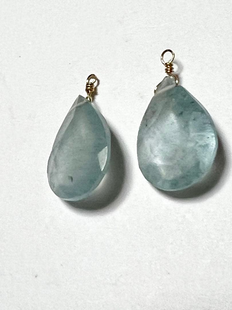 Gちゃん❤️大粒　シンデレラ　アクアマリン　ブリリアントカット　14kgf