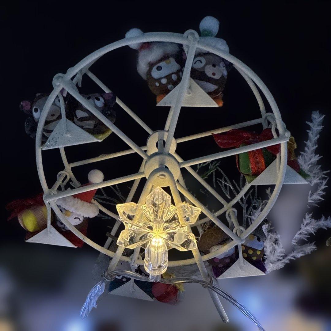 どんぐりアート♡Xmasオブジェ ホワイト　トレイン添え♡