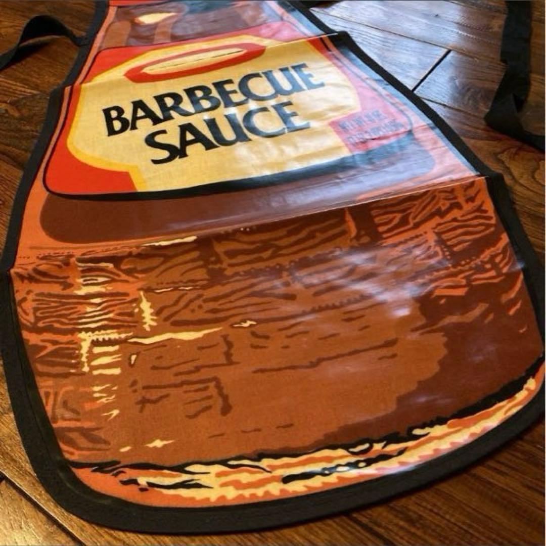 希少！70s 英国製 KRAFT バーベキューソース ボトル形 エプロン 企業物