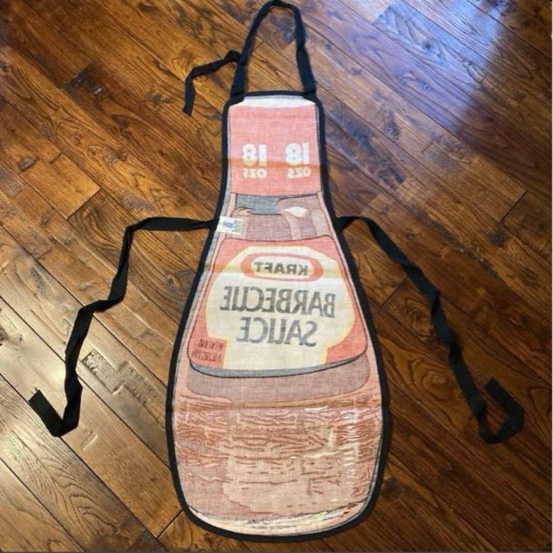 希少！70s 英国製 KRAFT バーベキューソース ボトル形 エプロン 企業物