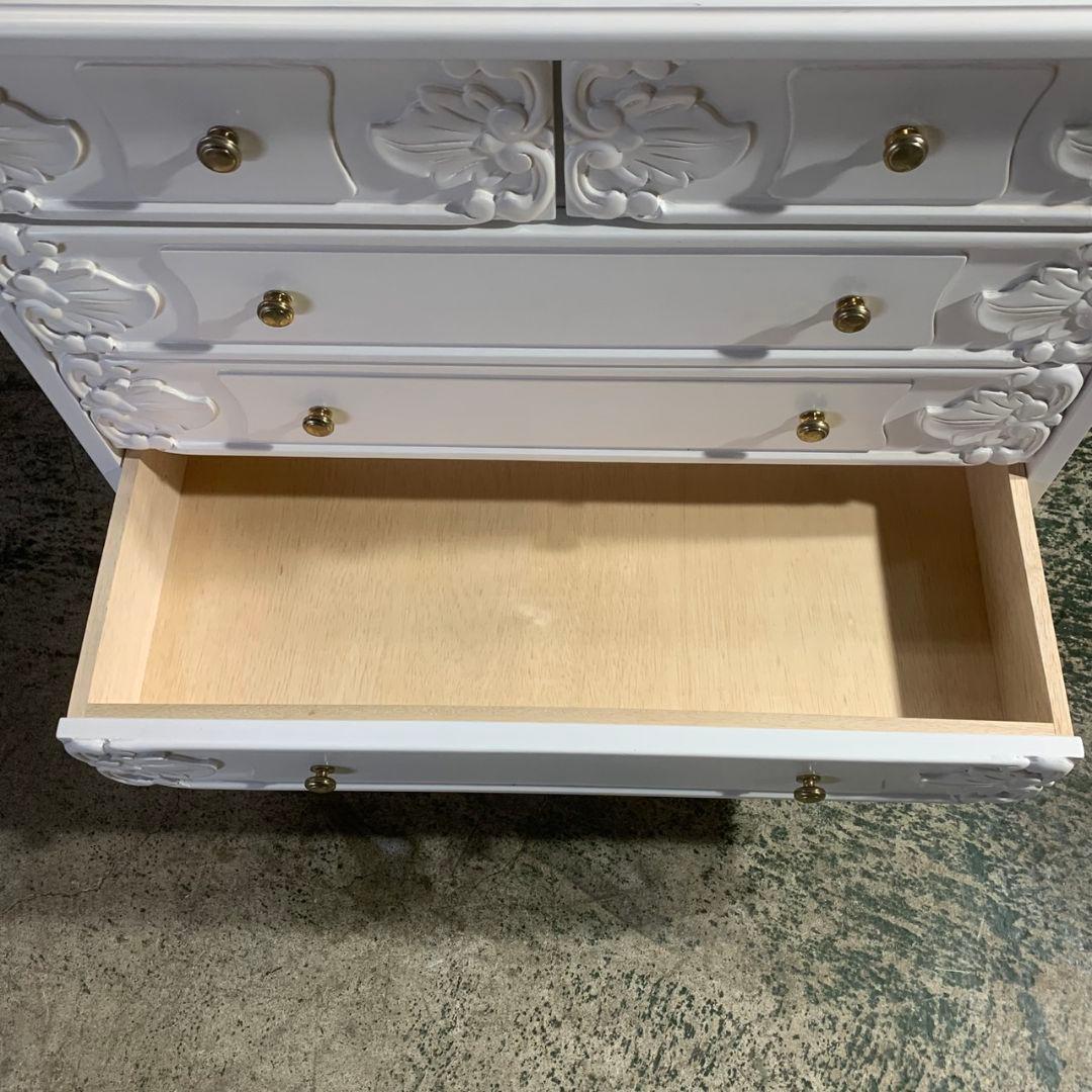 K096 スリーアイ 天然木 4段チェスト