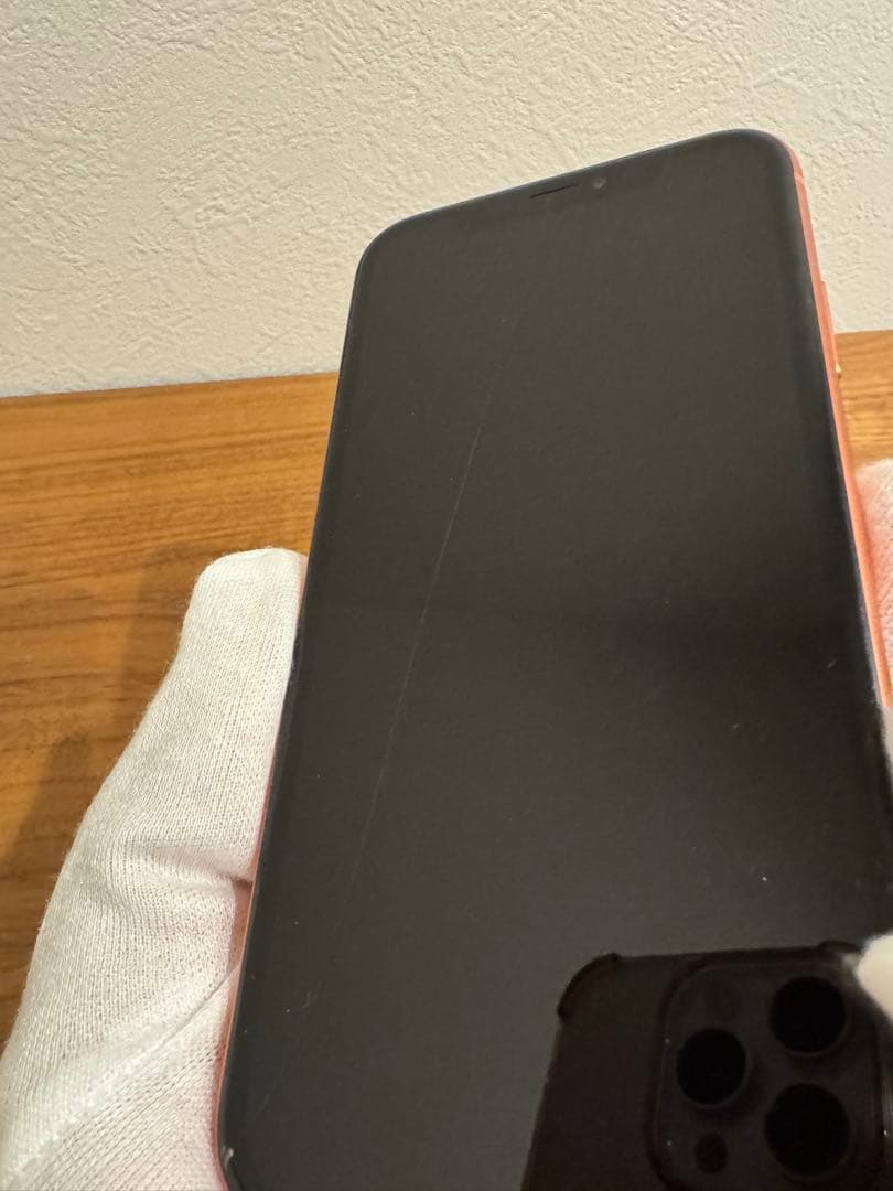 iPhone XR 64GB コーラル　SIMフリー　割れあり