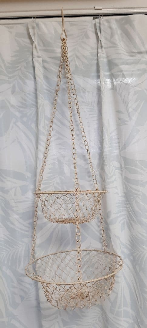 無印良品 ステンレスワイヤーバスケット　ラタン　藤　バスケット カゴ 収納雑貨