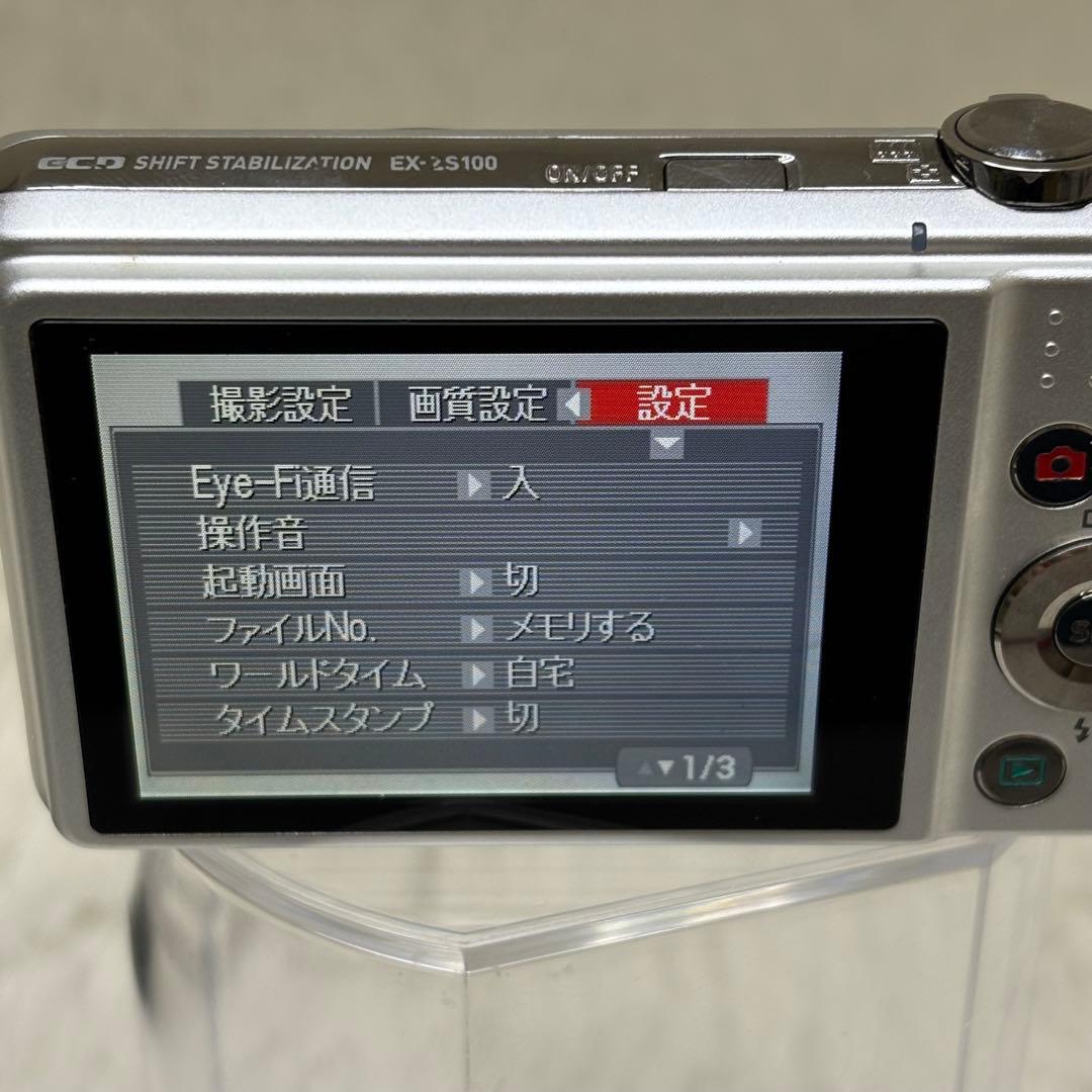 CASIO カメラ　エクシリム　EX-ZS100 シルバー　コンデジ　動作品