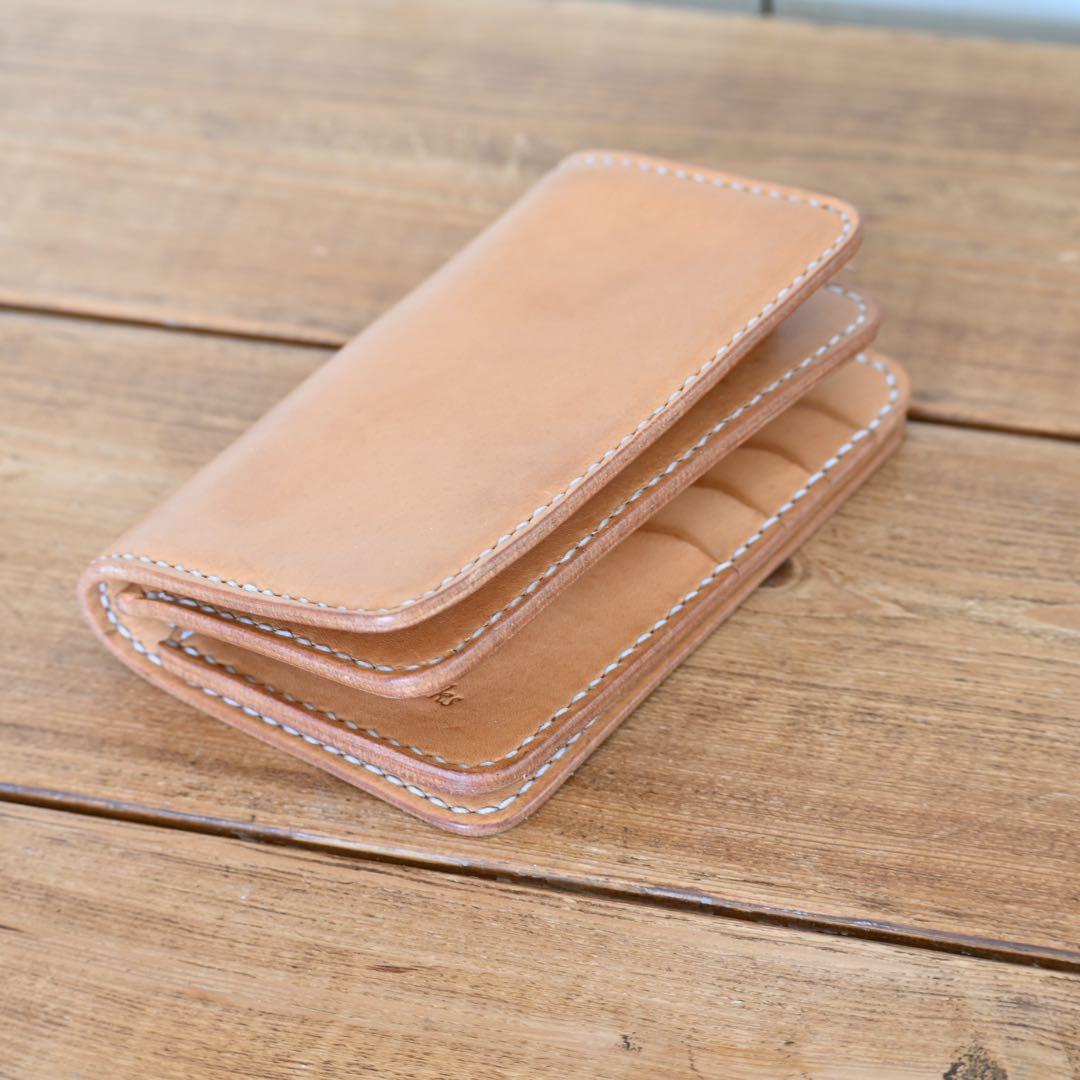 限定1個　LANK LeatherWorks ミドルウォレット　茶芯ホースハイド