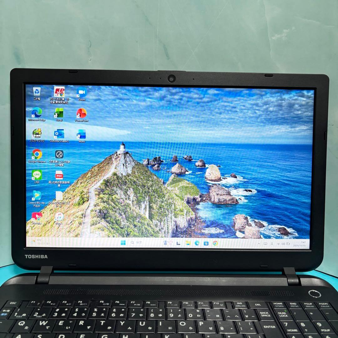 マウス付！爆速SSD✨windows11 薄型ノートPC✨オフィス カメラ 東芝