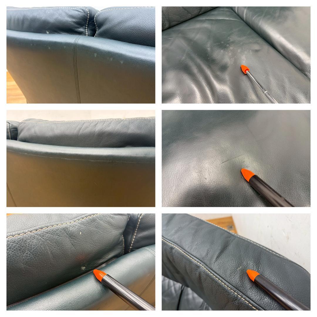 T8093☆カリモクkarimoku☆本革☆レザー☆3人掛けソファ☆3PSOFA