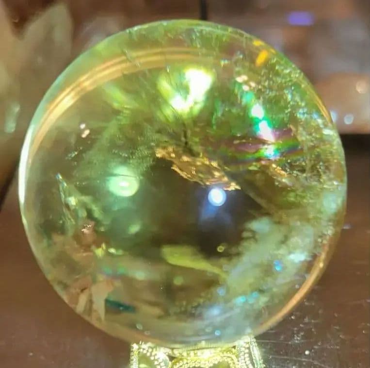 ！！逸品！！黄金の玉★天然シトリンスフィア★天使の梯子★ブルーエンジェルラダー