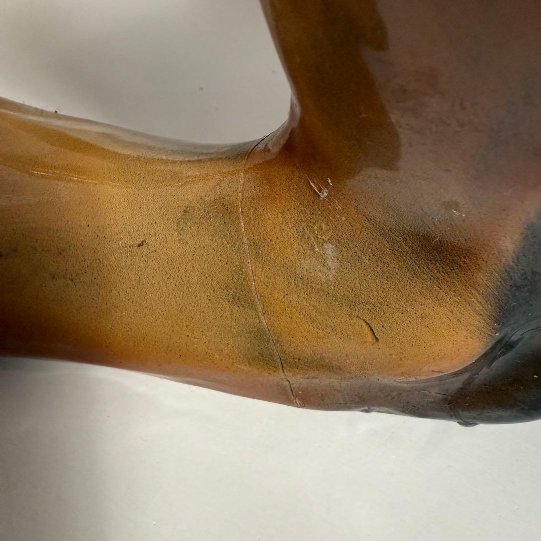 大型　ドーベルマン オブジェ　 置物 犬 陶器　ビンテージ　成犬