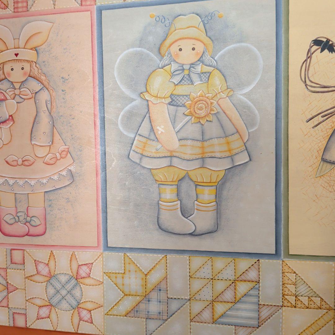 トールペイント　四季　71cm✕44cm