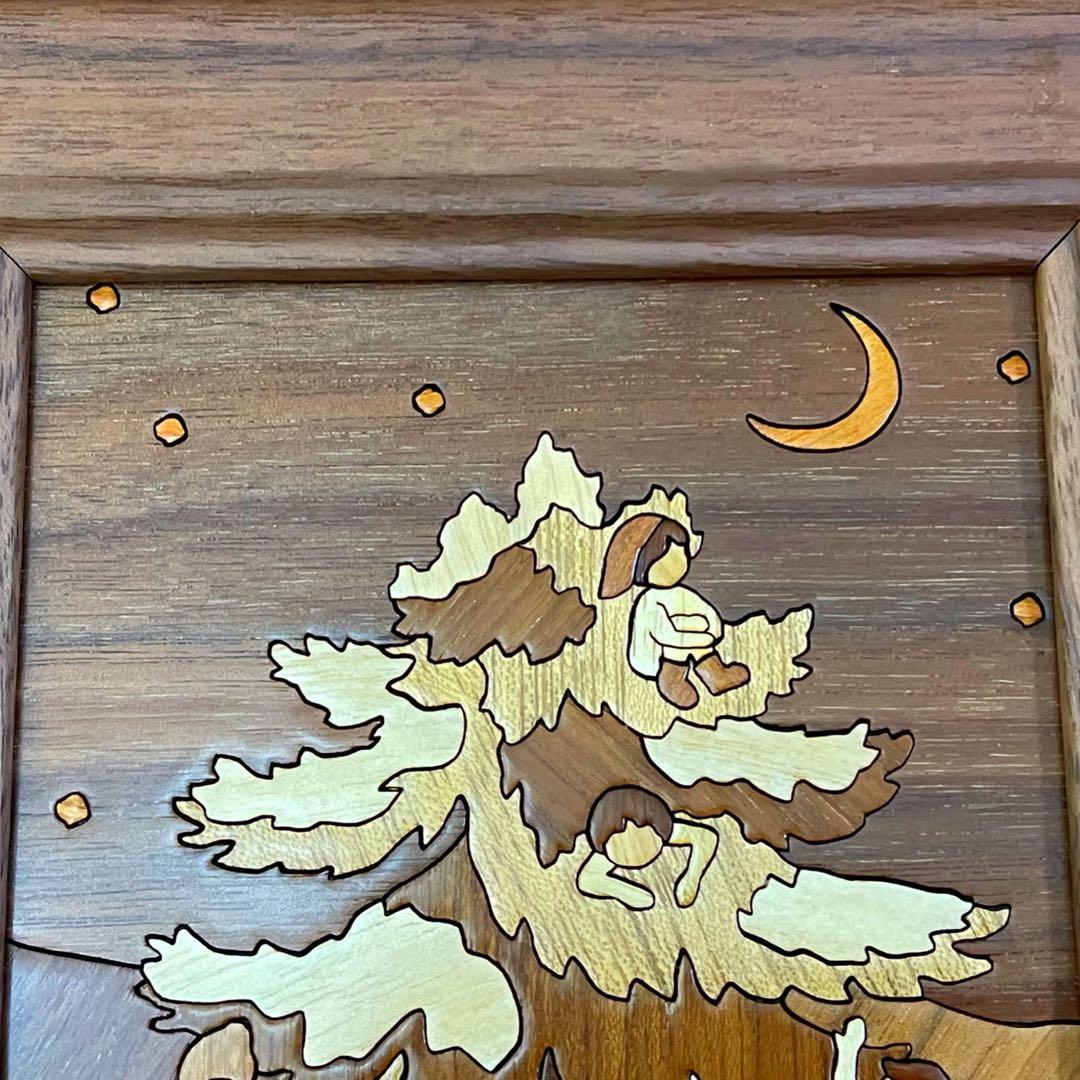 新品 アトリエやしろ 木製 木目込み ウッドアート もみの木 クリスマス 子供