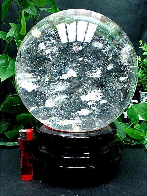 約:201mm重さ約：10525g超綺麗★水晶丸玉B82B1/405B09A