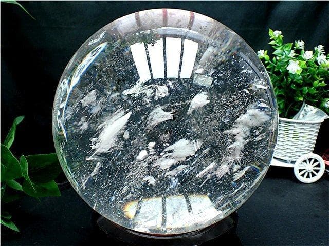約:201mm重さ約：10525g超綺麗★水晶丸玉B82B1/405B09A