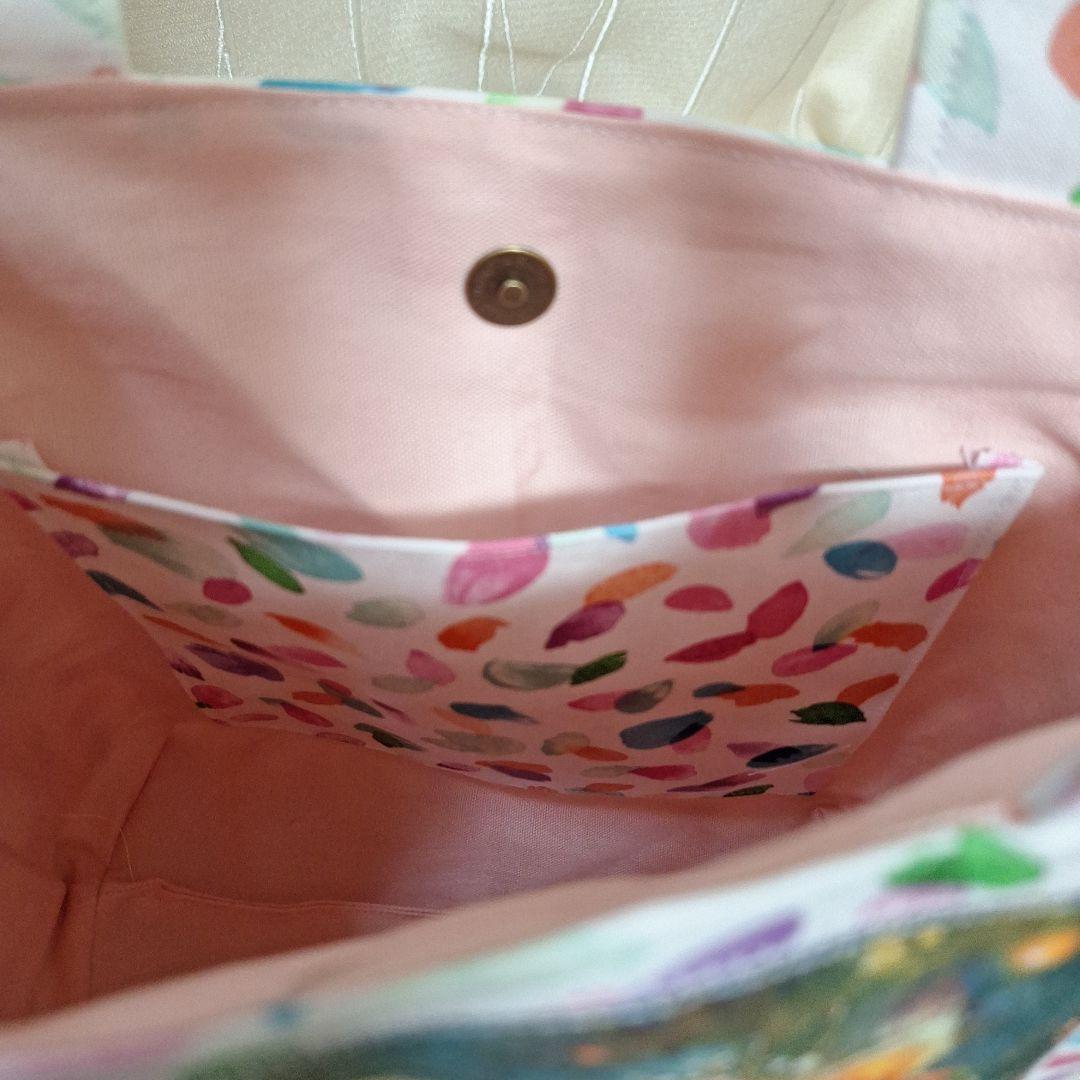 激レアパネル生地　ハンドメイド　ミニバック　布バスケット