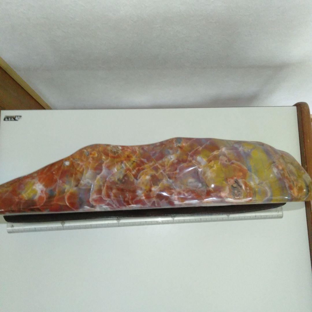 赤玉石　珪化木　大型　ジャスパー　台付き１個