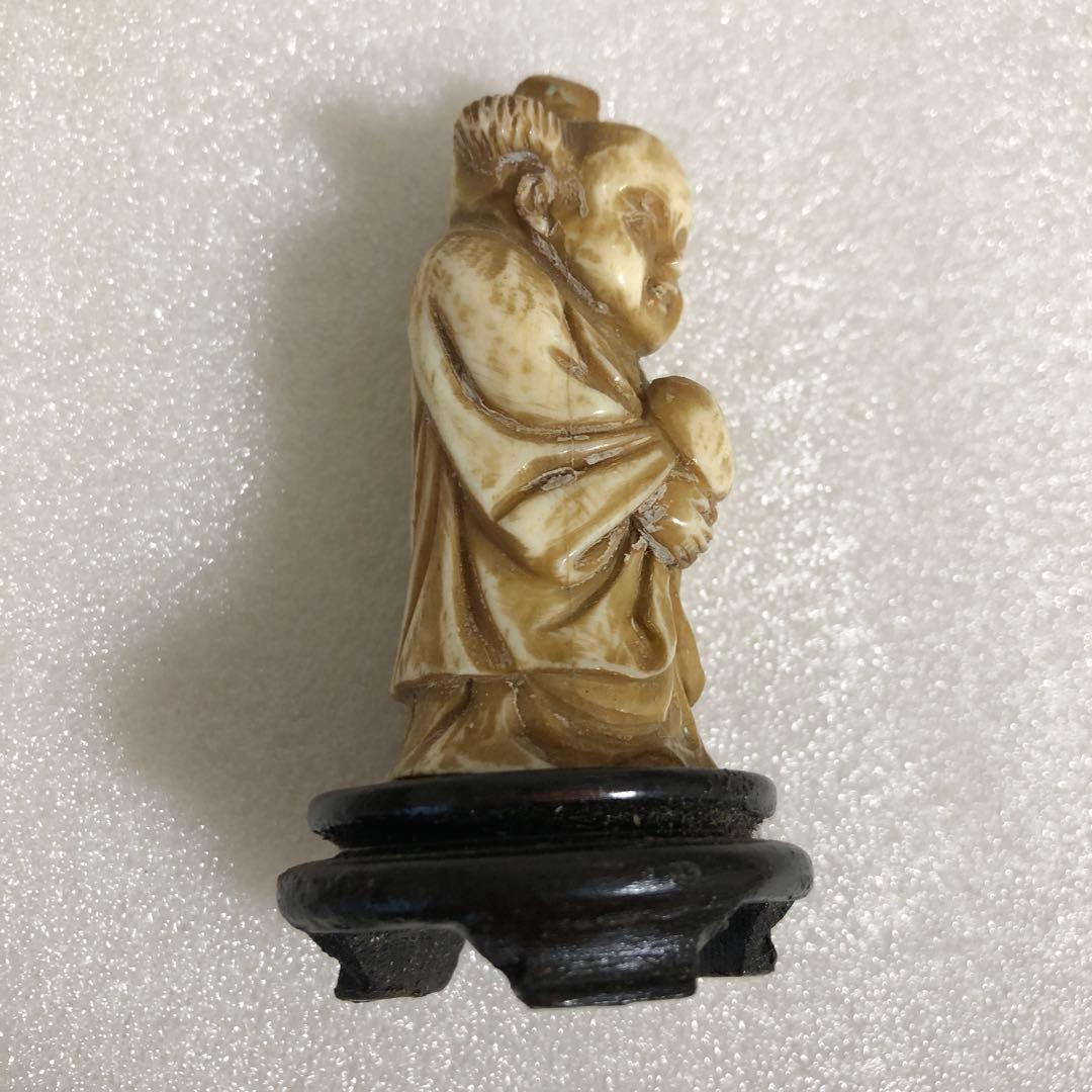 骨董 童子彫刻　鼻煙壺　置物
