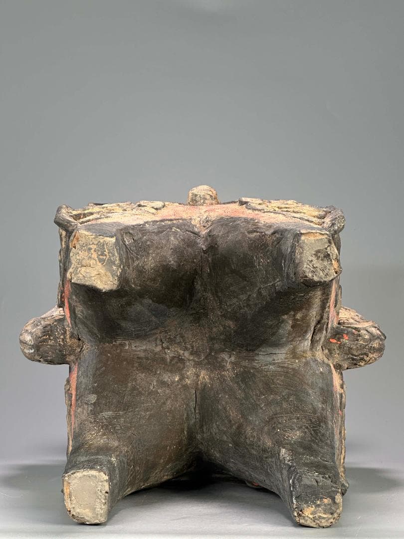中国古陶器　戦国末〜漢代初期　 鼎形明器　青銅礼器　出土　時代　唐物　希少