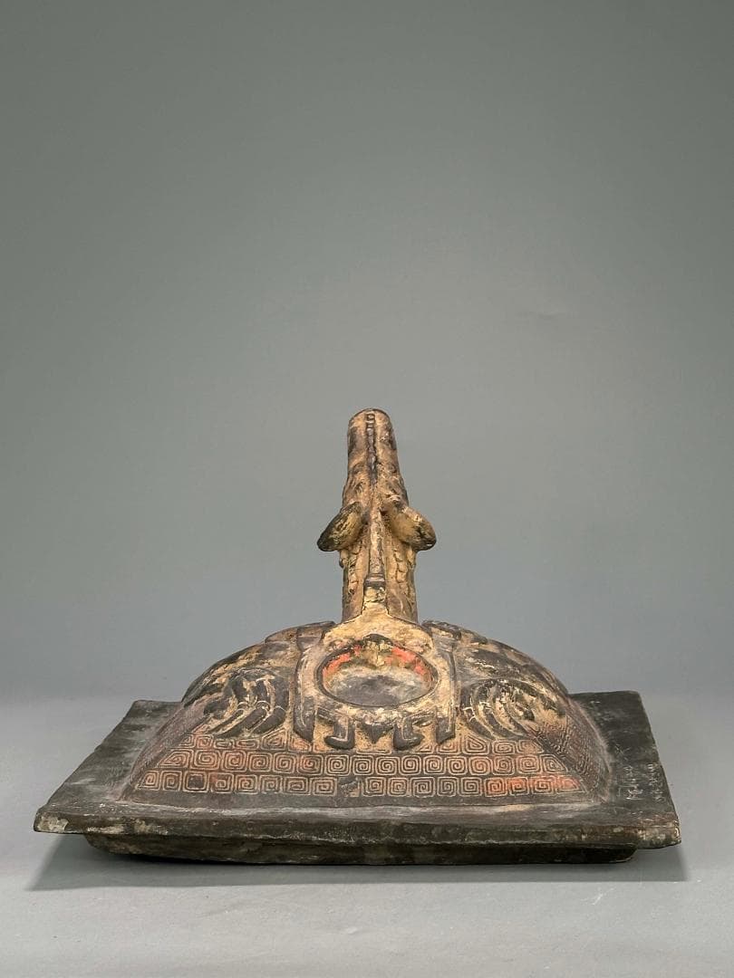 中国古陶器　戦国末〜漢代初期　 鼎形明器　青銅礼器　出土　時代　唐物　希少