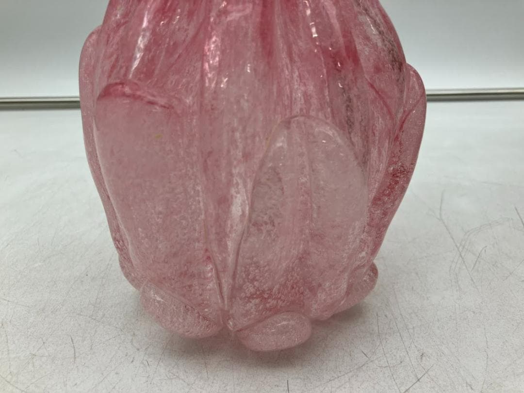 IWATA レトロ　岩田工芸　ガラス　花瓶　ヴィンテージ