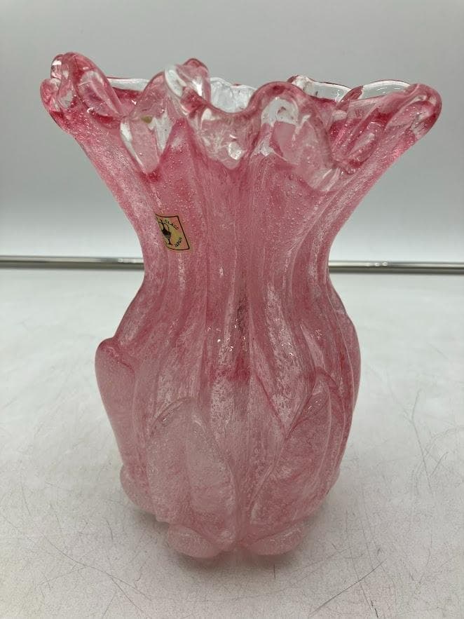 IWATA レトロ　岩田工芸　ガラス　花瓶　ヴィンテージ