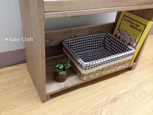 【サイズオーダー可】【引取可能】絵本棚（面出し3段+棚1段）幅64cmUN/UN
