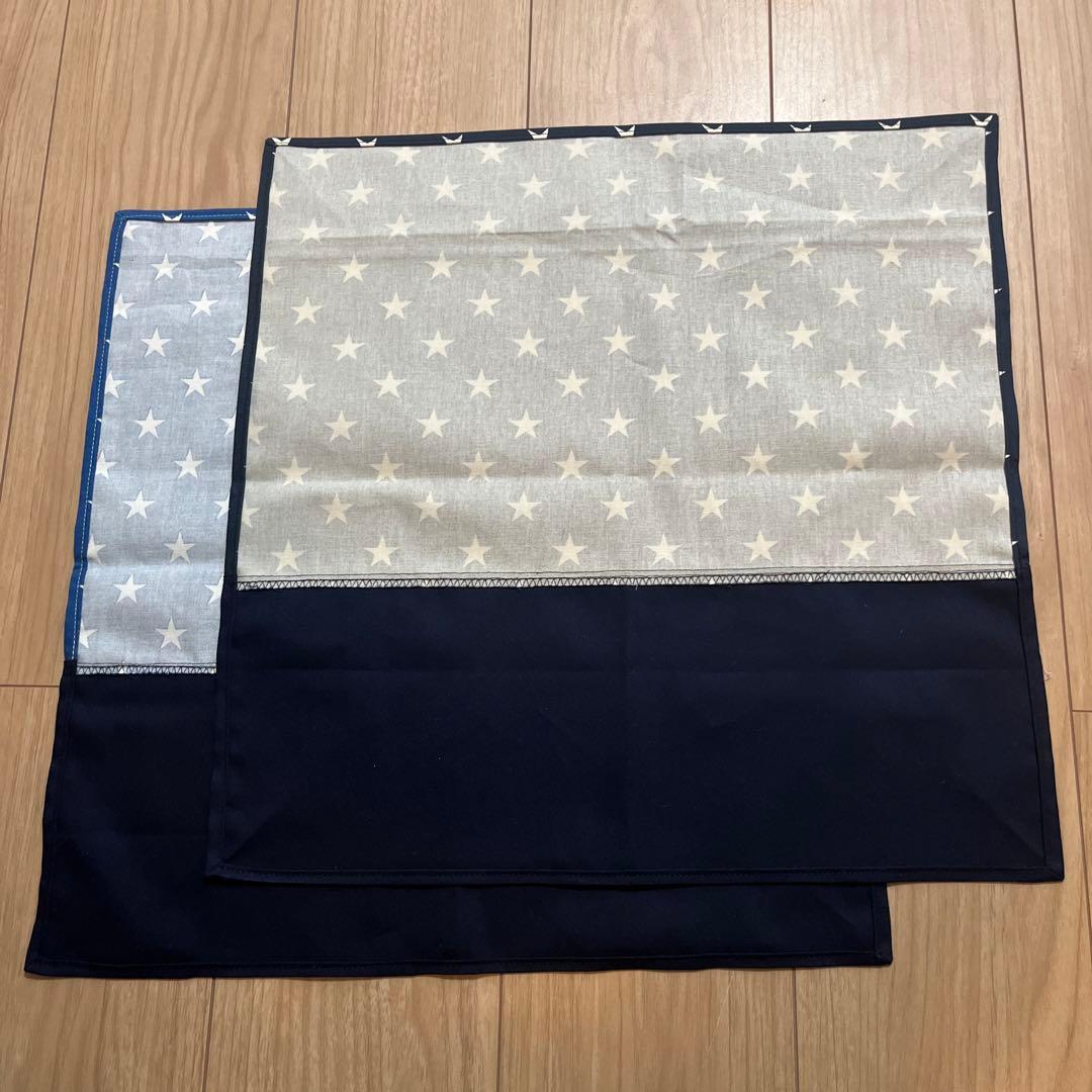 ひまわり ブルー星柄キルト　レッスンバッグ５点セット