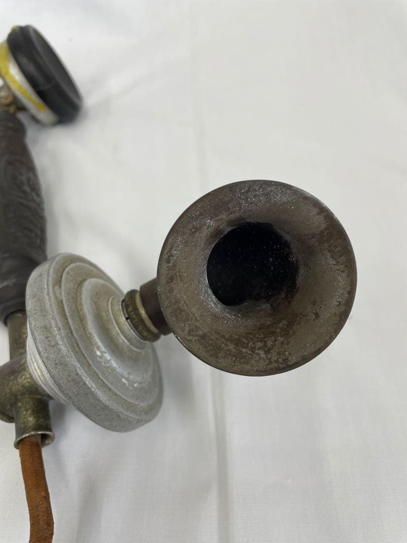 【E】沖電気　デルビル型　卓上電話機　レトロ　アンティーク　手回し電話