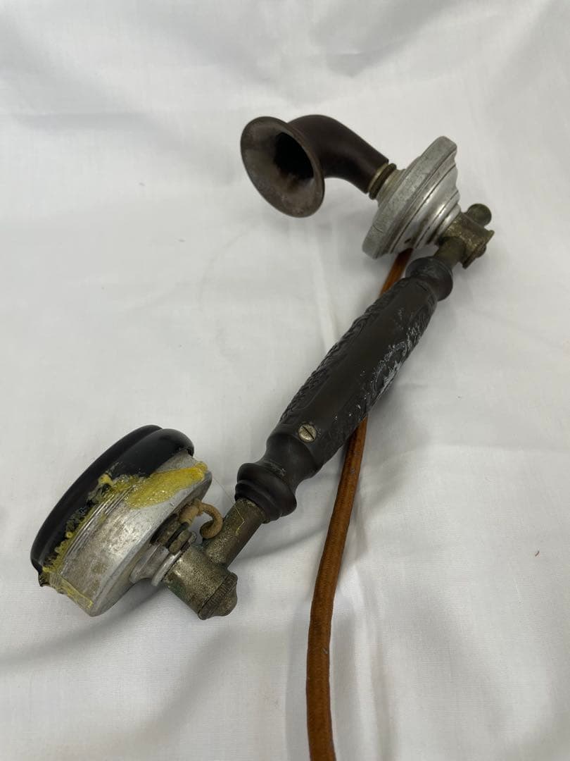 【E】沖電気　デルビル型　卓上電話機　レトロ　アンティーク　手回し電話