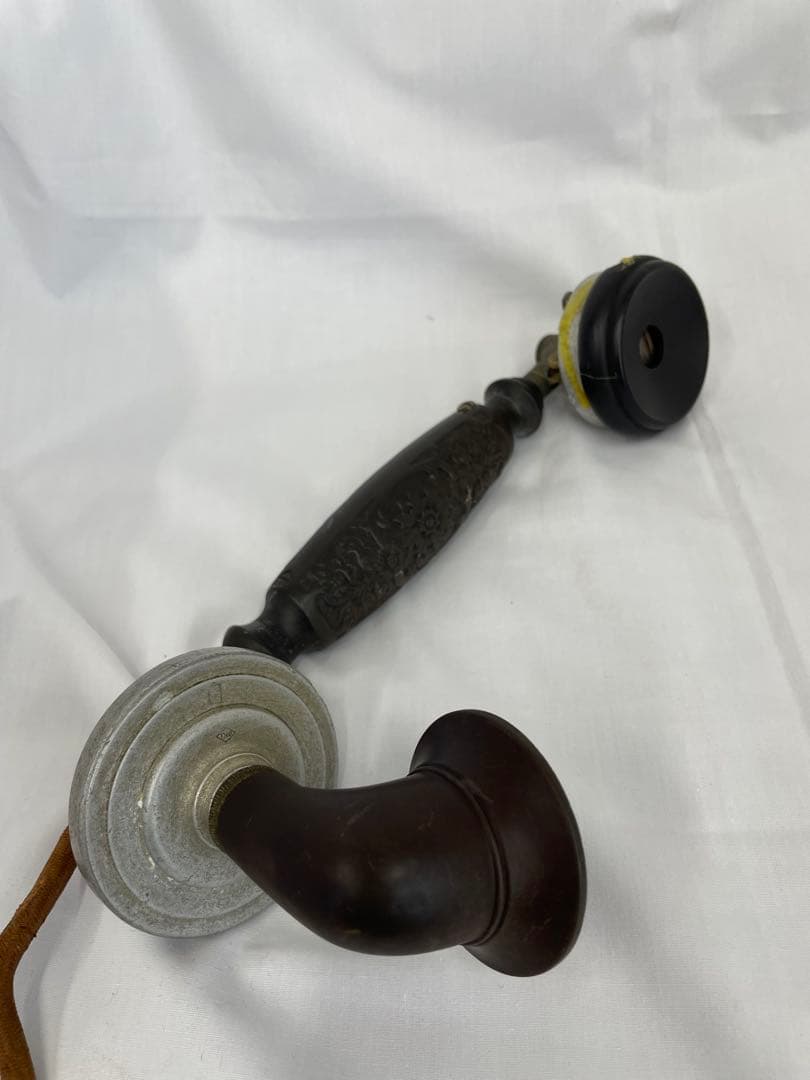 【E】沖電気　デルビル型　卓上電話機　レトロ　アンティーク　手回し電話