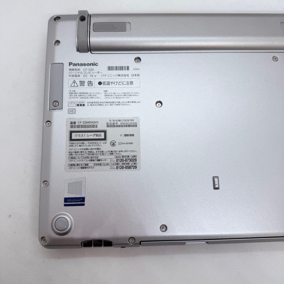 【美品】Panasonic Let's note CF-SZ6 256GB