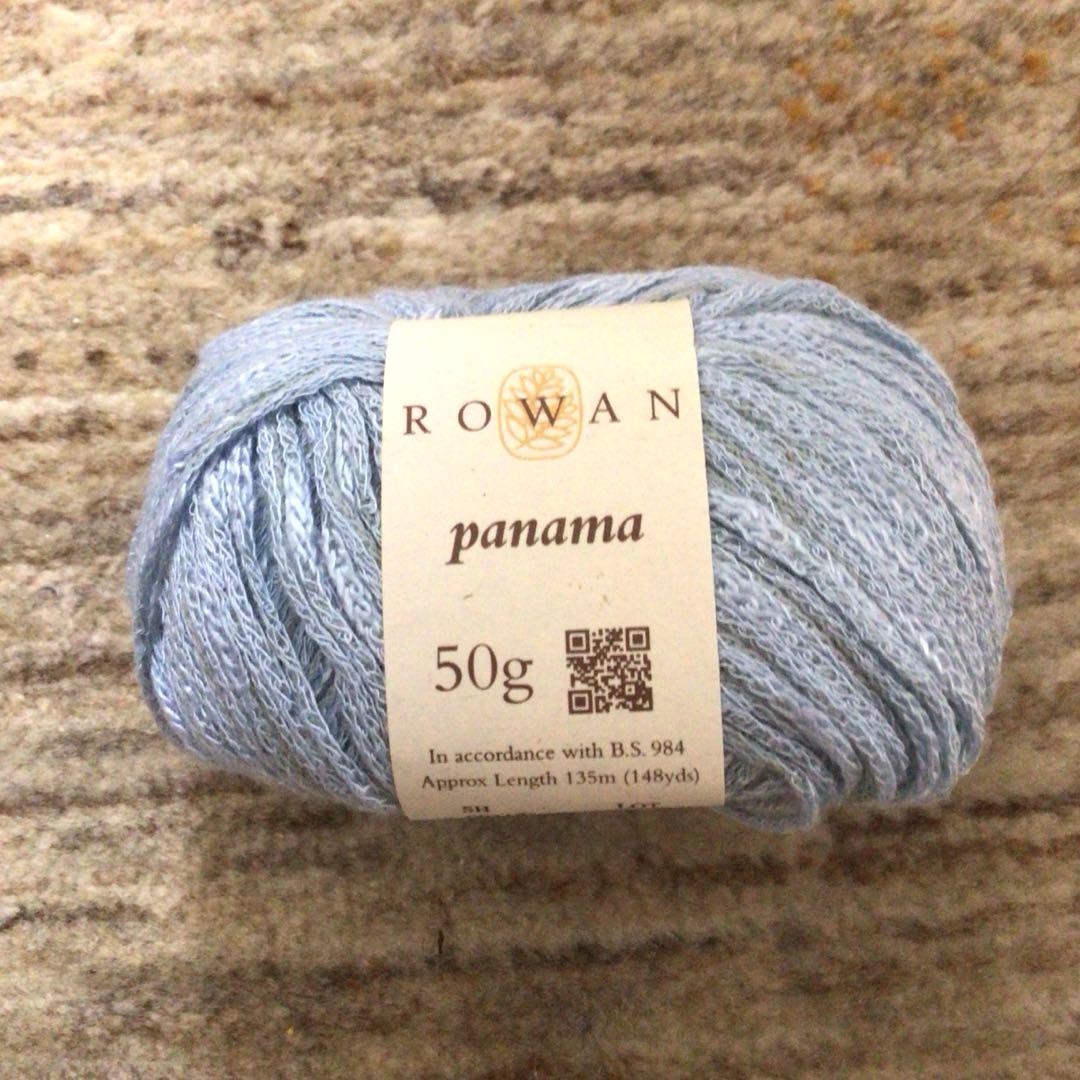 毛糸　夏糸　春　ローワン　パナマ　水色　450g 9玉