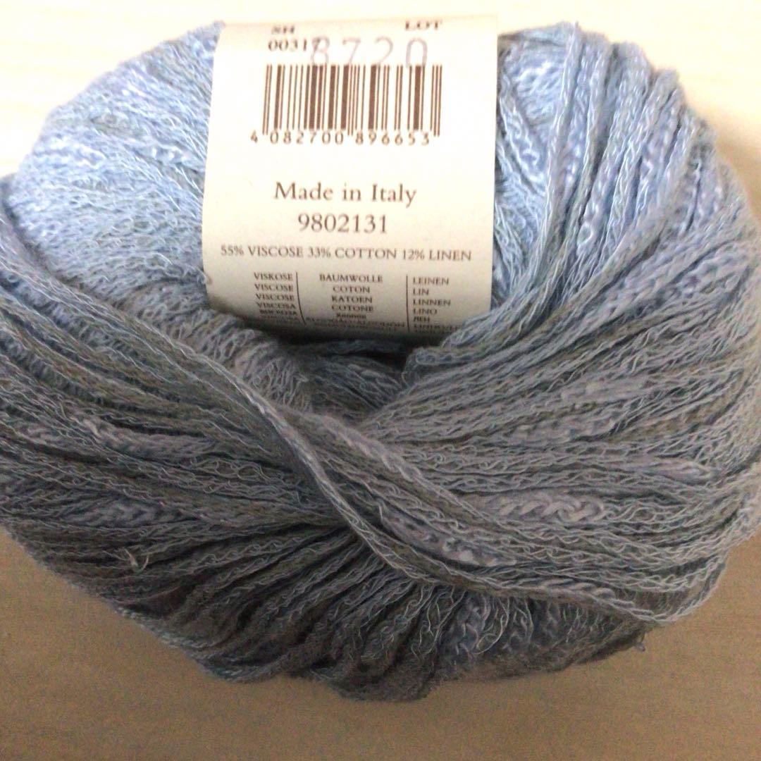 毛糸　夏糸　春　ローワン　パナマ　水色　450g 9玉
